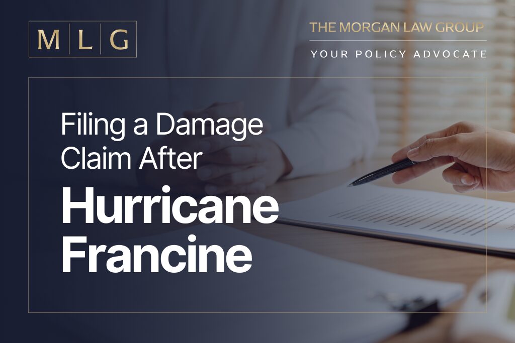 Filing a damage claim after hurricane francine